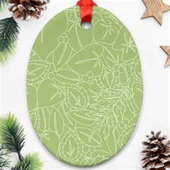 Blender Greenery Leaf Green Oval Ornament (two Sides) by Mariart