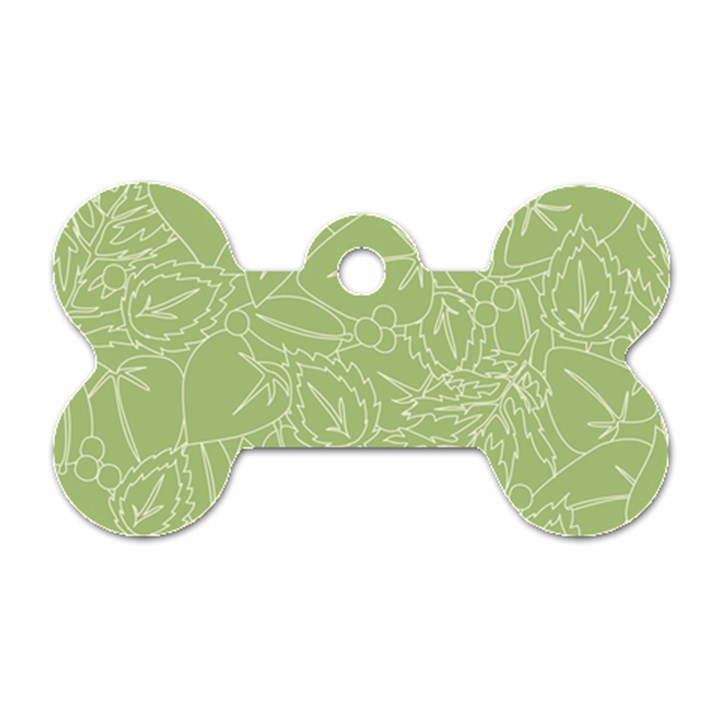 Blender Greenery Leaf Green Dog Tag Bone (One Side)