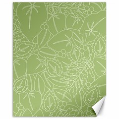 Blender Greenery Leaf Green Canvas 11  X 14   by Mariart