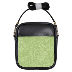 Blender Greenery Leaf Green Girls Sling Bags by Mariart