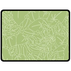 Blender Greenery Leaf Green Fleece Blanket (large)  by Mariart