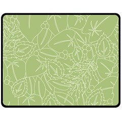 Blender Greenery Leaf Green Fleece Blanket (medium)  by Mariart