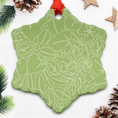 Blender Greenery Leaf Green Ornament (snowflake) by Mariart