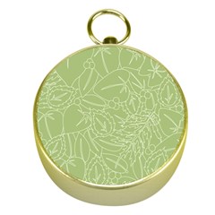 Blender Greenery Leaf Green Gold Compasses by Mariart