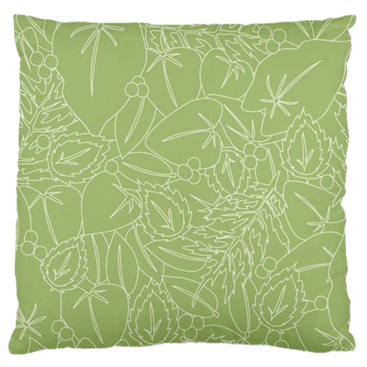 Blender Greenery Leaf Green Standard Flano Cushion Case (One Side)