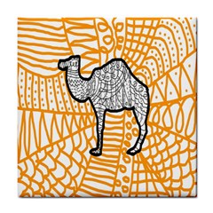 Animals Camel Animals Deserts Yellow Tile Coasters by Mariart