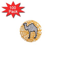 Animals Camel Animals Deserts Yellow 1  Mini Magnets (100 Pack)  by Mariart