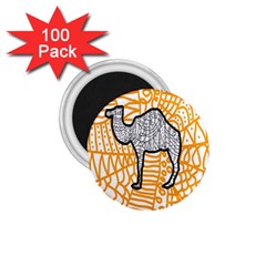 Animals Camel Animals Deserts Yellow 1 75  Magnets (100 Pack)  by Mariart