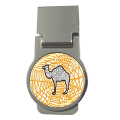 Animals Camel Animals Deserts Yellow Money Clips (round)  by Mariart