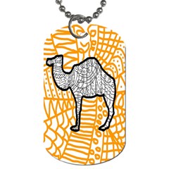 Animals Camel Animals Deserts Yellow Dog Tag (one Side)