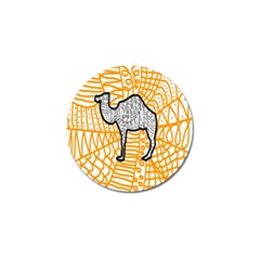 Animals Camel Animals Deserts Yellow Golf Ball Marker by Mariart