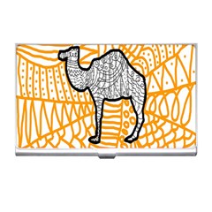 Animals Camel Animals Deserts Yellow Business Card Holders by Mariart