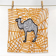 Animals Camel Animals Deserts Yellow Face Towel by Mariart