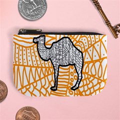 Animals Camel Animals Deserts Yellow Mini Coin Purses by Mariart