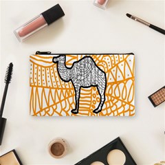 Animals Camel Animals Deserts Yellow Cosmetic Bag (small)  by Mariart