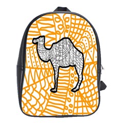 Animals Camel Animals Deserts Yellow School Bags(large)  by Mariart