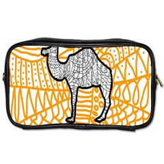 Animals Camel Animals Deserts Yellow Toiletries Bags by Mariart