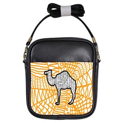 Animals Camel Animals Deserts Yellow Girls Sling Bags by Mariart