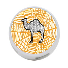 Animals Camel Animals Deserts Yellow 4-port Usb Hub (two Sides)  by Mariart