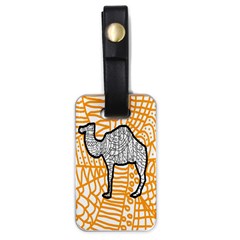 Animals Camel Animals Deserts Yellow Luggage Tags (one Side)  by Mariart