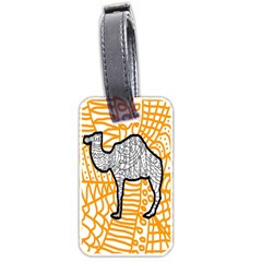 Animals Camel Animals Deserts Yellow Luggage Tags (two Sides) by Mariart