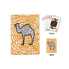 Animals Camel Animals Deserts Yellow Playing Cards (mini)  by Mariart