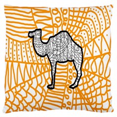 Animals Camel Animals Deserts Yellow Standard Flano Cushion Case (one Side) by Mariart