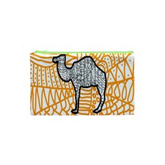 Animals Camel Animals Deserts Yellow Cosmetic Bag (xs)