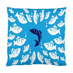 Blue Fish Tuna Sea Beach Swim White Predator Water Standard Cushion Case (two Sides) by Mariart