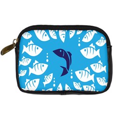 Blue Fish Tuna Sea Beach Swim White Predator Water Digital Camera Cases by Mariart