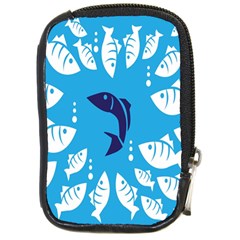 Blue Fish Tuna Sea Beach Swim White Predator Water Compact Camera Cases by Mariart