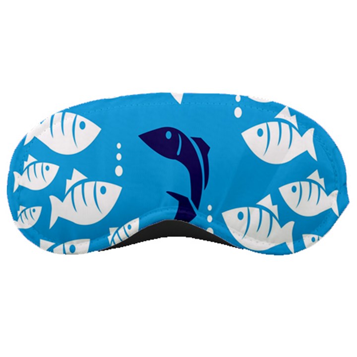 Blue Fish Tuna Sea Beach Swim White Predator Water Sleeping Masks