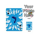 Blue Fish Tuna Sea Beach Swim White Predator Water Playing Cards 54 (Mini)  Front - Spade2