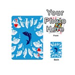 Blue Fish Tuna Sea Beach Swim White Predator Water Playing Cards 54 (Mini)  Front - Heart7