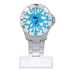 Blue Fish Tuna Sea Beach Swim White Predator Water Plastic Nurses Watch by Mariart