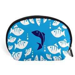 Blue Fish Tuna Sea Beach Swim White Predator Water Accessory Pouches (large) 