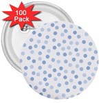 Bubble Balloon Circle Polka Blue 3  Buttons (100 pack)  Front