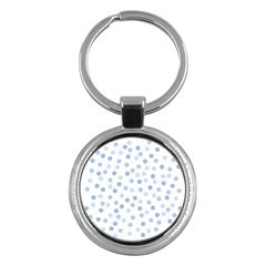 Bubble Balloon Circle Polka Blue Key Chains (round)  by Mariart