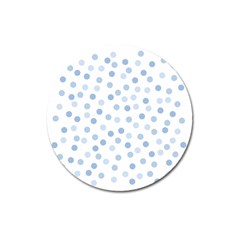 Bubble Balloon Circle Polka Blue Magnet 3  (round)