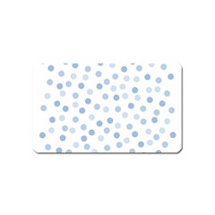 Bubble Balloon Circle Polka Blue Magnet (name Card)