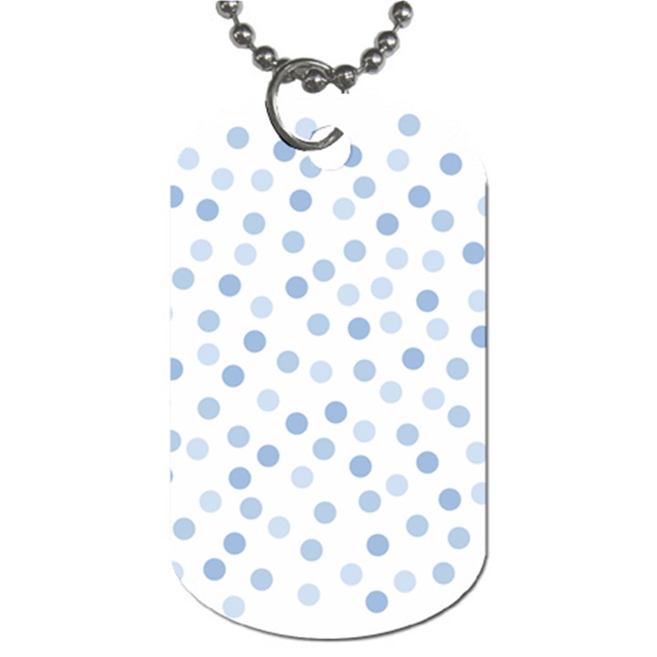 Bubble Balloon Circle Polka Blue Dog Tag (Two Sides)