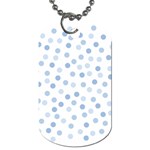 Bubble Balloon Circle Polka Blue Dog Tag (Two Sides) Back