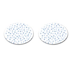 Bubble Balloon Circle Polka Blue Cufflinks (oval) by Mariart