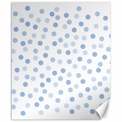 Bubble Balloon Circle Polka Blue Canvas 8  X 10  by Mariart