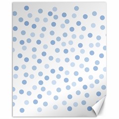 Bubble Balloon Circle Polka Blue Canvas 16  X 20   by Mariart