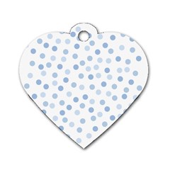 Bubble Balloon Circle Polka Blue Dog Tag Heart (two Sides) by Mariart