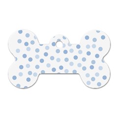 Bubble Balloon Circle Polka Blue Dog Tag Bone (one Side) by Mariart