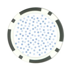 Bubble Balloon Circle Polka Blue Poker Chip Card Guard by Mariart