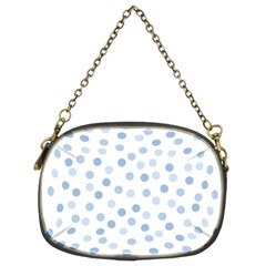 Bubble Balloon Circle Polka Blue Chain Purses (two Sides) 