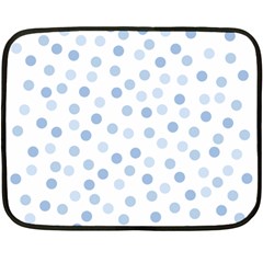 Bubble Balloon Circle Polka Blue Fleece Blanket (mini) by Mariart